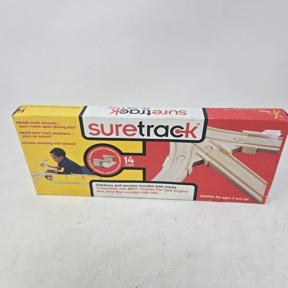 Suretrack by Dazy 14 Clips Wooden Train Track Connectors BRIO Thomas Compatible